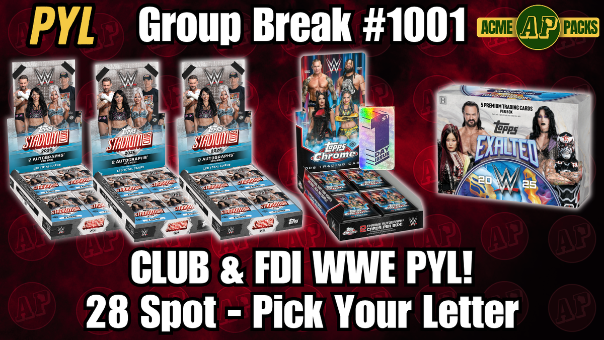GB1001 - Club & FDI WWE PYL! - Pick Your Letter