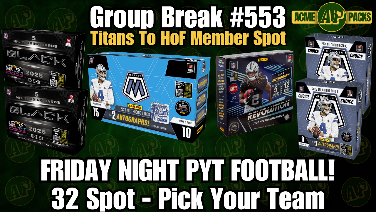 GB553 - Friday Night PYT Football! - Pick Your Team