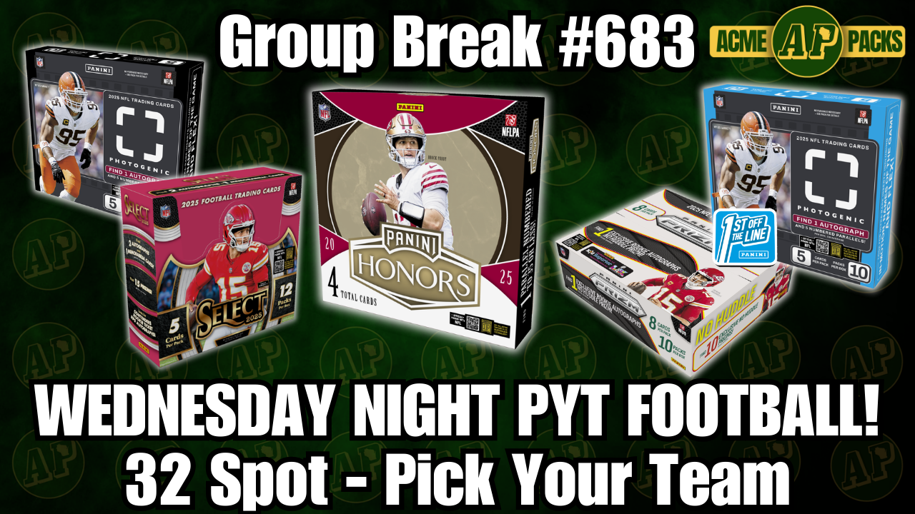 GB683 - Wednesday Night PYT Football! - Pick Your Team