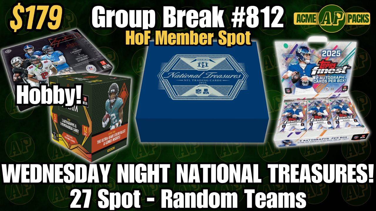 GB812 - Wednesday Night National Treasures! - Random Teams