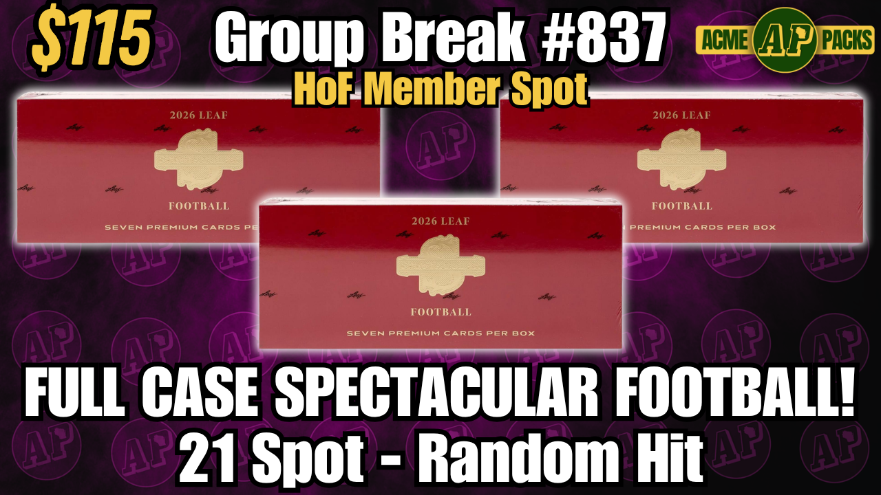 GB837 - Full Case Leaf Spectacular Football! - Random Hits