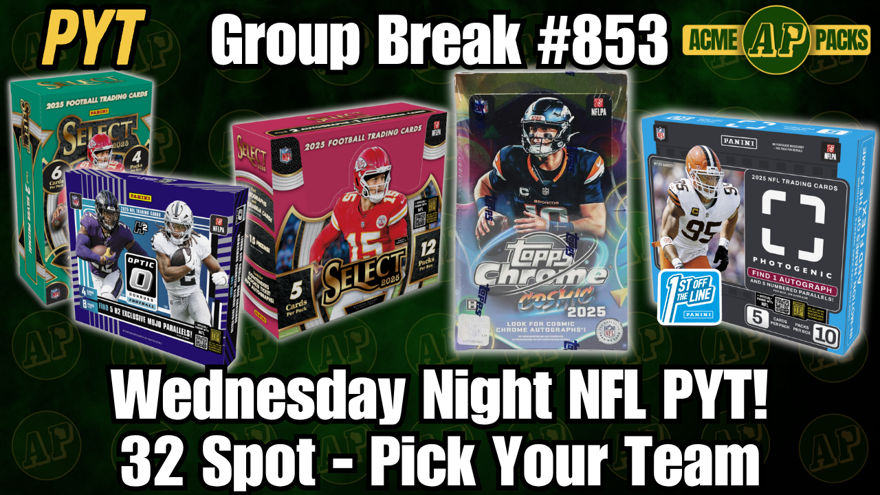 GB853 - Wednesday Night NFL PYT! - Pick Your Team