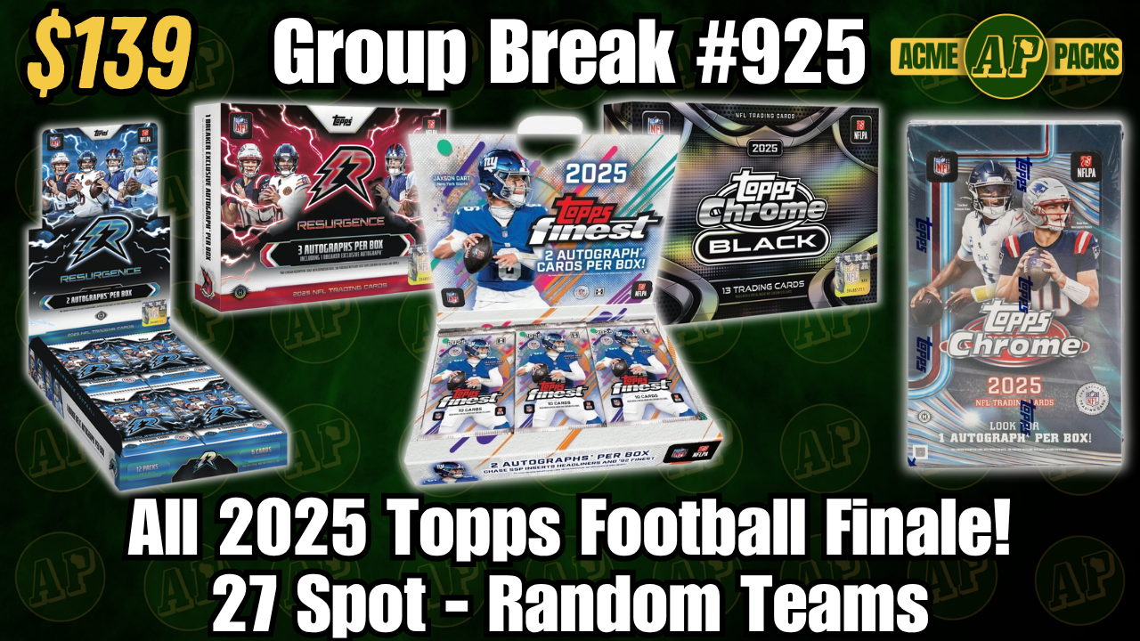 GB925 - All 2025 Topps Football Finale! - Random Teams