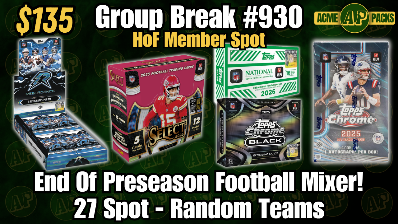 GB930 - End of Preseason Football Mixer! - Random Teams