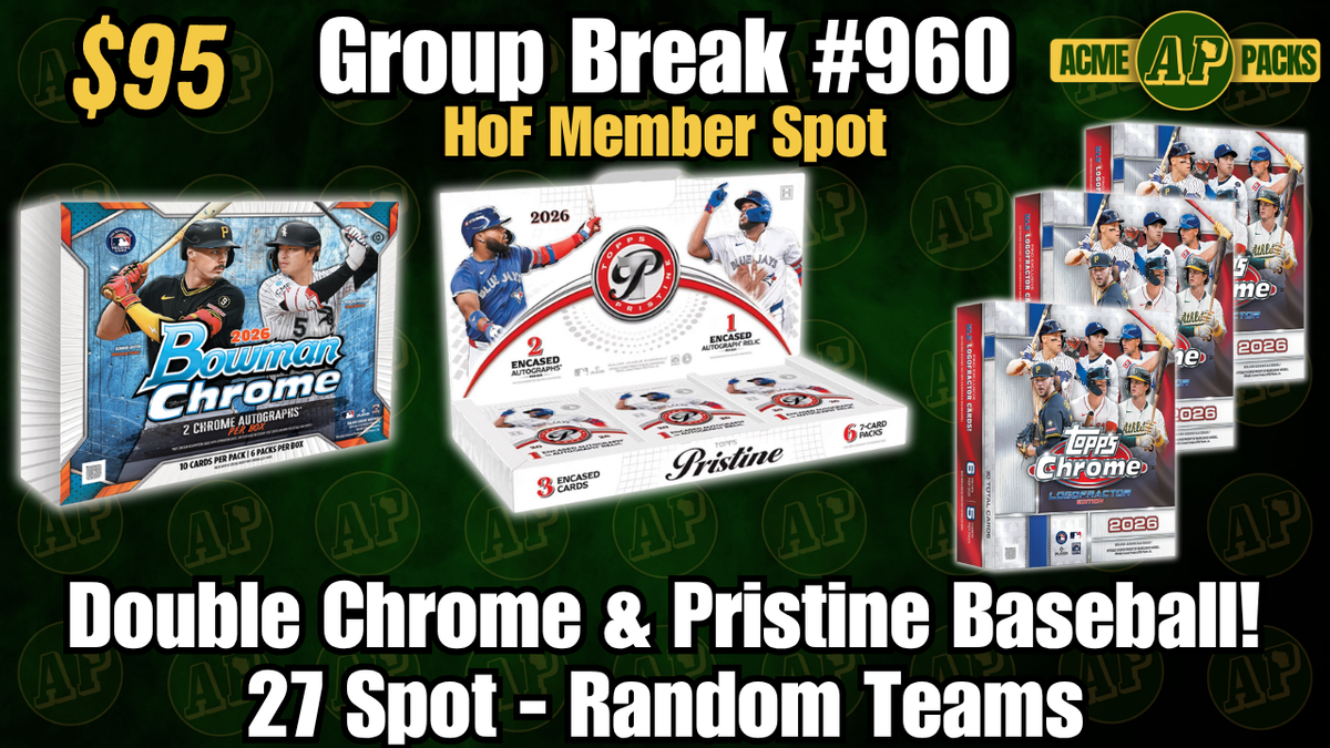 GB960 - Double Chrome & Pristine Baseball! - Random Teams