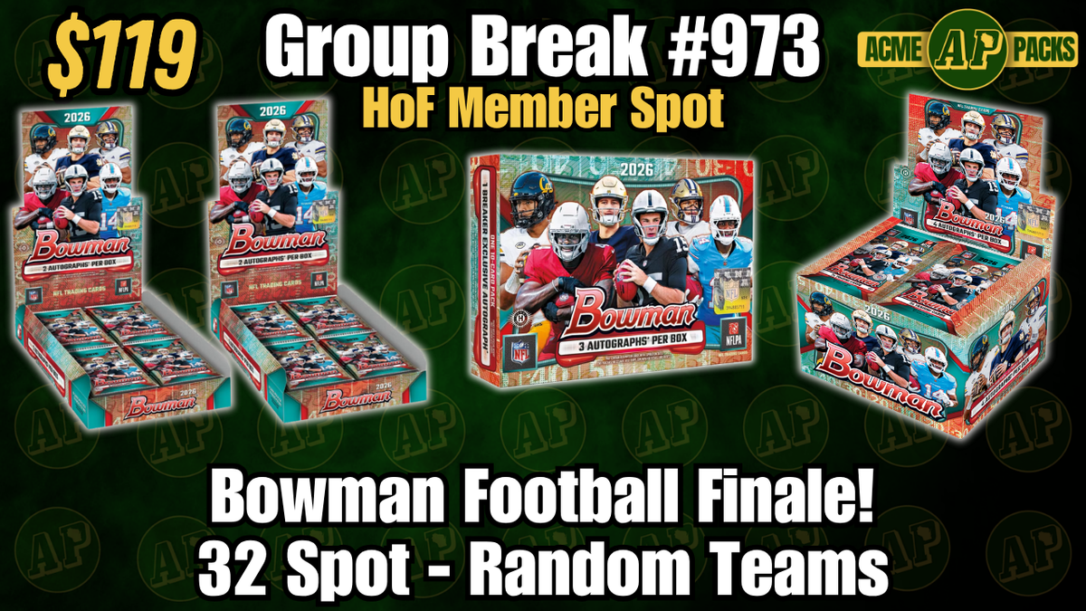 GB973 - Bowman Football Finale! - Random Teams