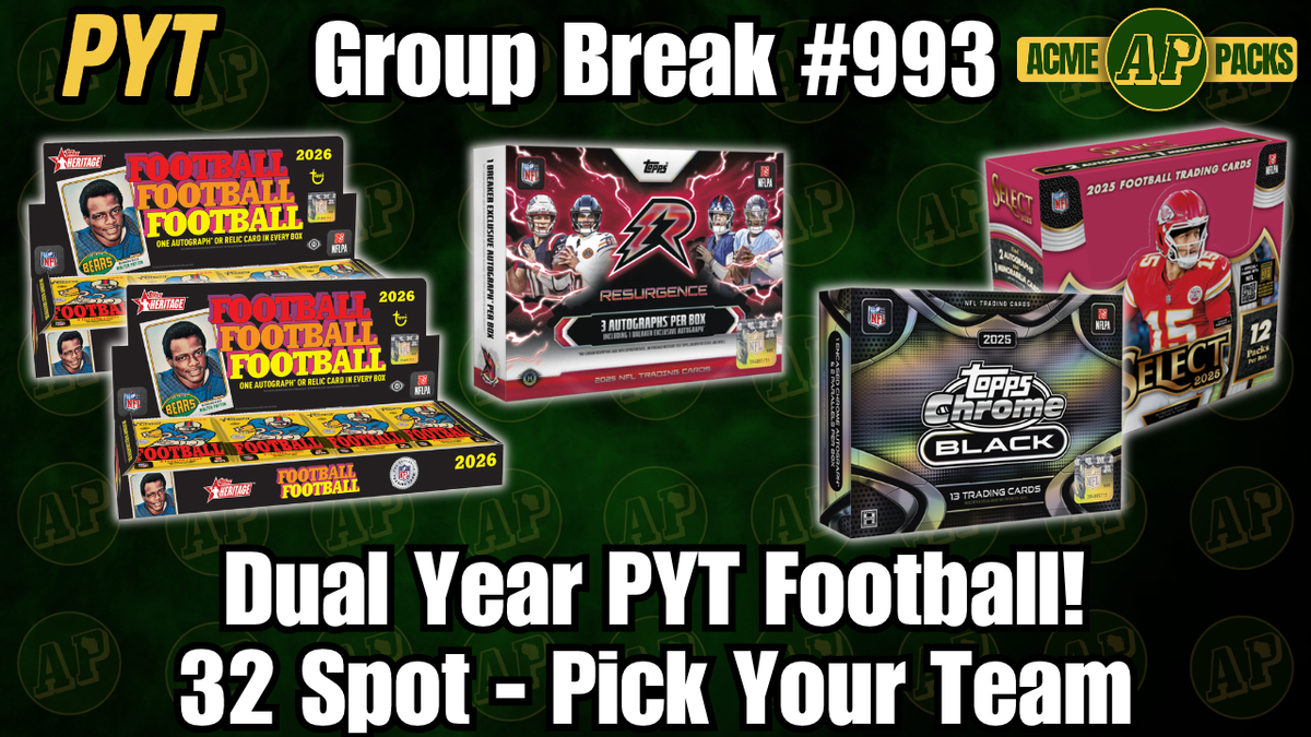 GB993 - Dual Year NFL PYT! - Pick Your Team