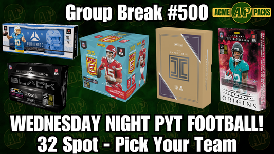 GB500- Wednesday Night PYT Football! - Pick Your Team