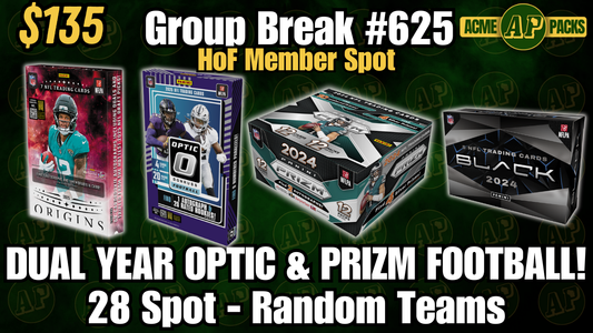 GB625 - Dual Year Optic & Prizm Football - Random Teams