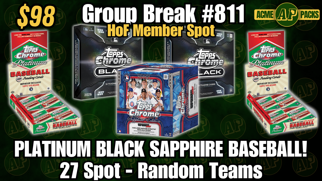 GB811 - Platinum Black Sapphire Baseball! - Random Teams