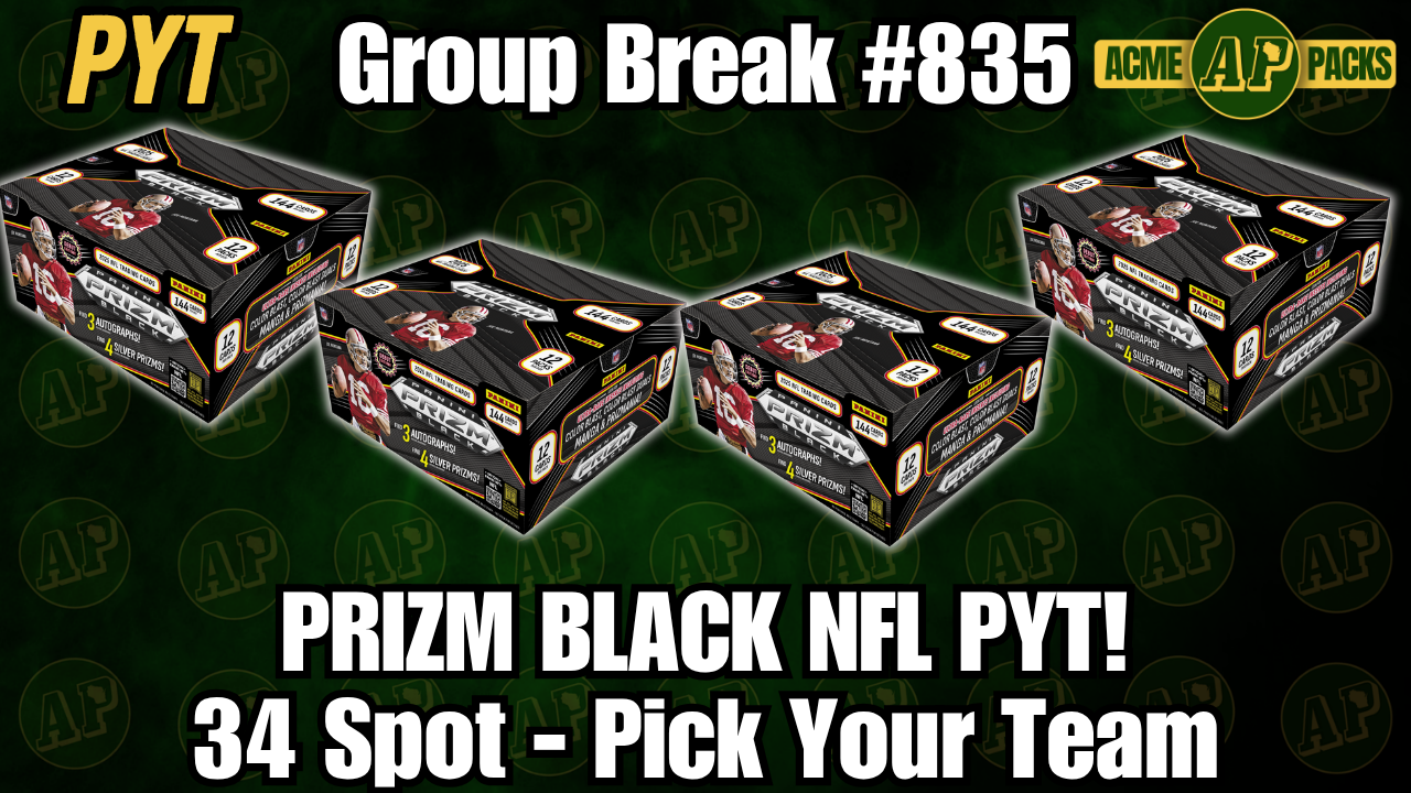 GB835 - Prizm Black NFL PYT! - Pick Your Team