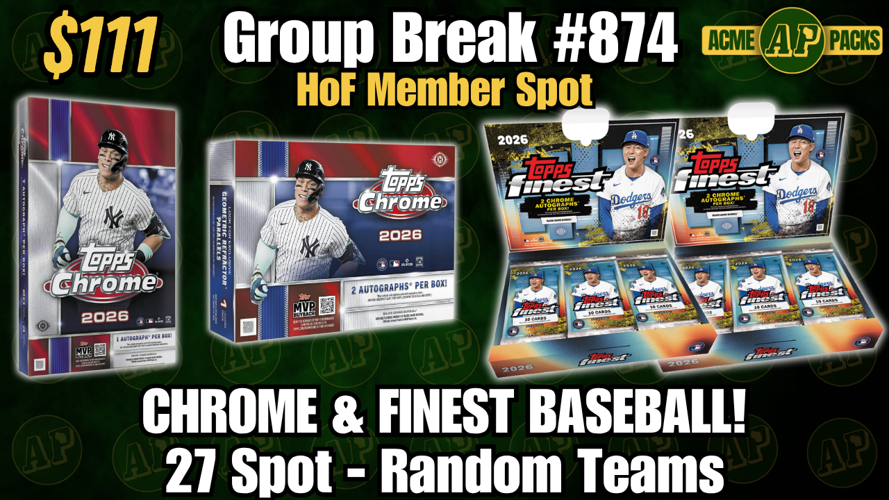 GB874 - Chrome & Finest Baseball! - Random Teams