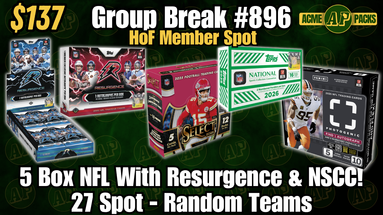 GB896 - 5 Box NFL With Resurgence & NSCC! - Random Teams
