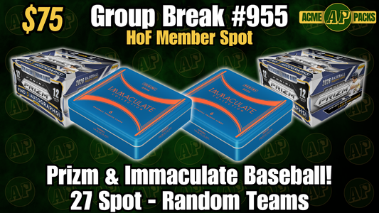 GB955 - Prizm & Immaculate Baseball! - Random Teams