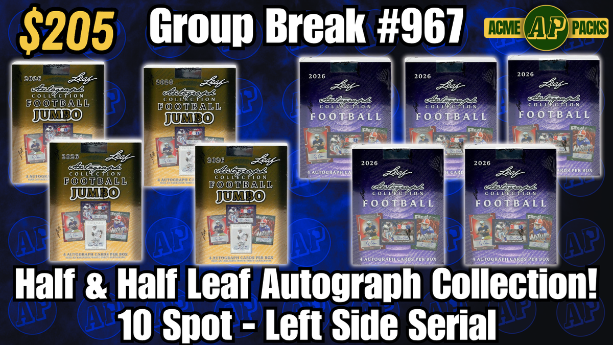 GB967 - Half & Half Leaf Autograph Colelction! - Left Side Serial