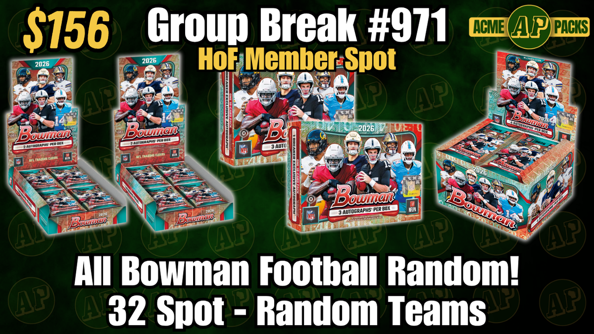 GB971 - All Bowman Football Random! - Random Teams