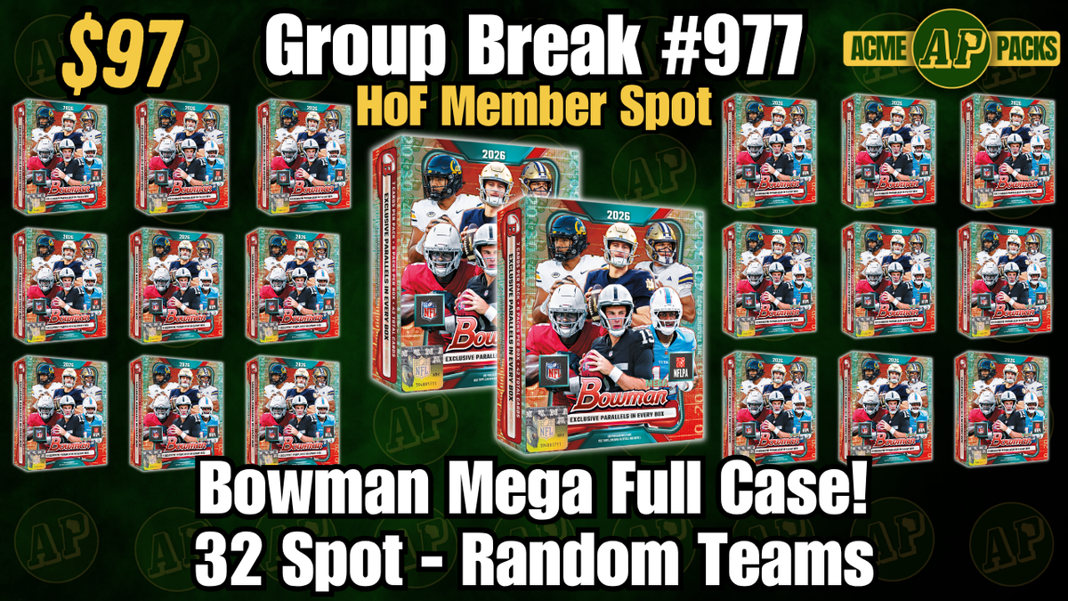 GB977 - Bowman Mega Full Case! - Random Teams