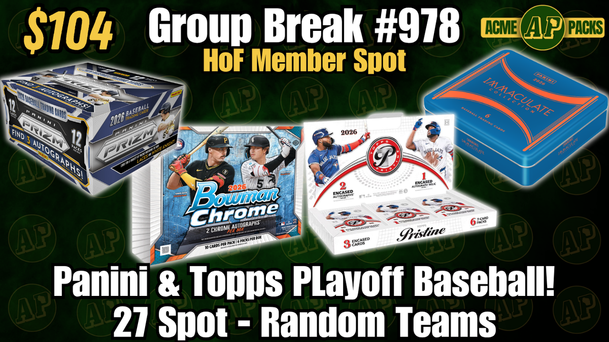 GB978 - Panini & Topps Playoff Baseball! - Random Teams
