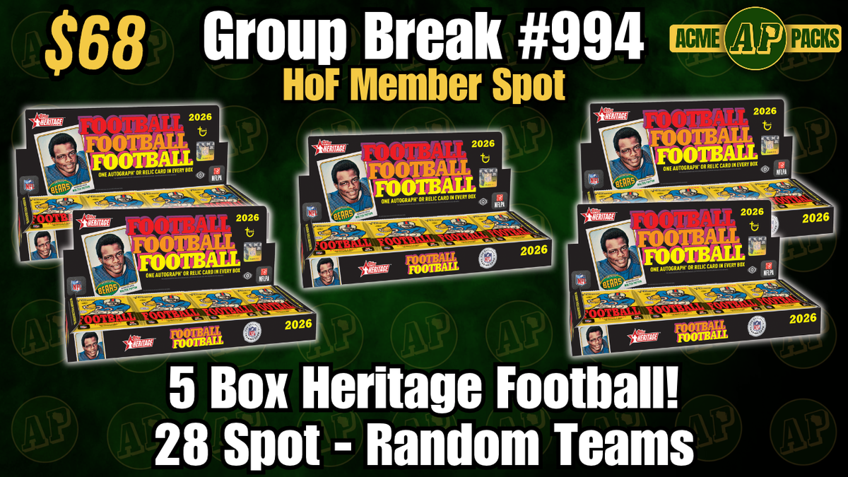 GB994 -5 Box Heritage Football! - Random Teams